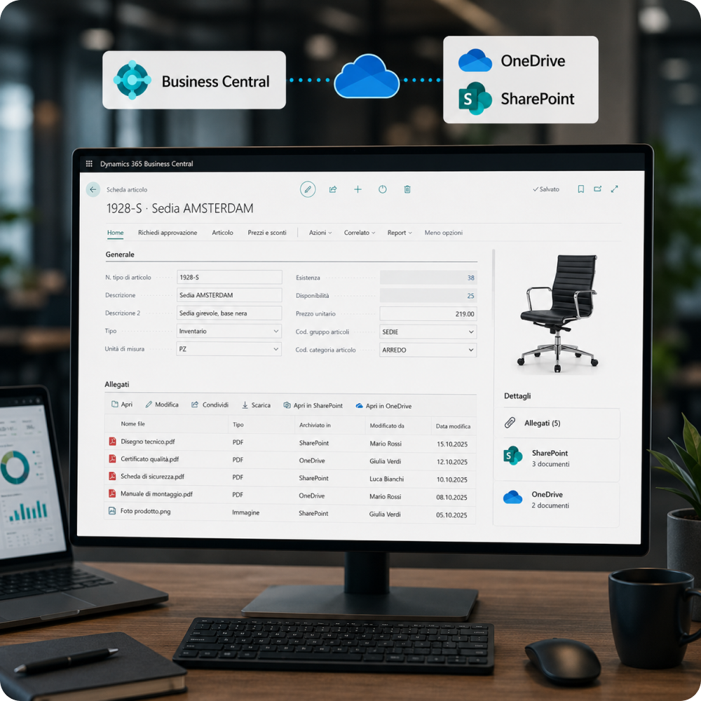 Integrazione One Drive e Sharepoint AI BC 365